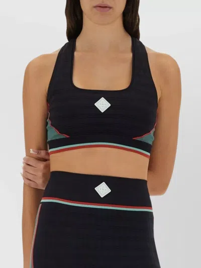 Casablanca Sports Bra Top In Black