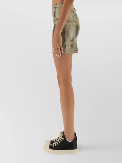 Rick Owens Drkshdw "minimal" Mini Skirt In Green
