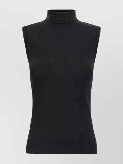 Sportmax Sleeveless "vertigo" Jersey In Black