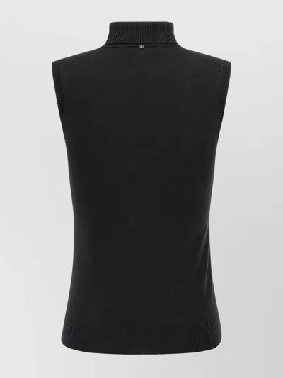 Sportmax Sleeveless "vertigo" Jersey In Black