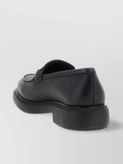 Ferragamo Mocasin With Black Gancini Decoration