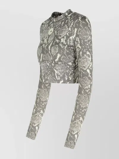 Adidas By Stella Mccartney Asmc Truepurpose Training Longsleeve Crop In Gray