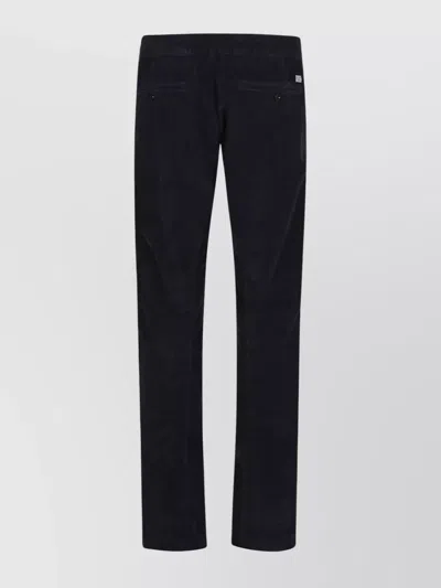 C.p. Company Black Linen And Cotton Blend Utility Trousers In Black