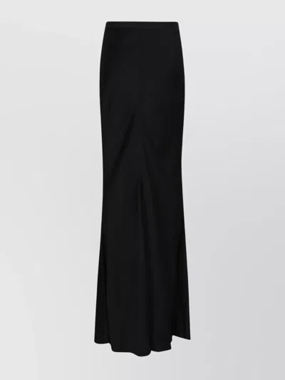 Elisabetta Franchi Slit Waist Maxi Skirt With Metal Detail In Black