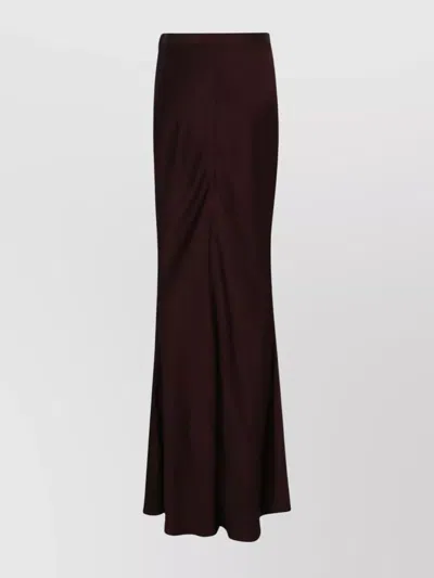 Elisabetta Franchi Long Skirt With High Waist And Metal Detail In Burgundy