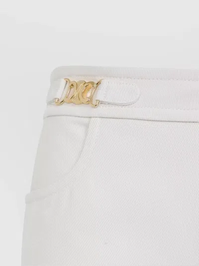 Celine Triomphe Signature Pants Featuring Gold-tone Hardware In White
