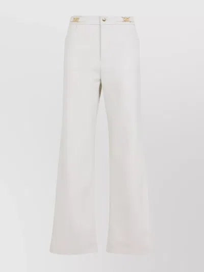 Celine Triomphe Signature Pants Featuring Gold-tone Hardware In White