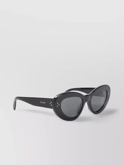 Celine Womens Black Cl40320u 3-dots Cat-eye Acetate Sunglasses In Black