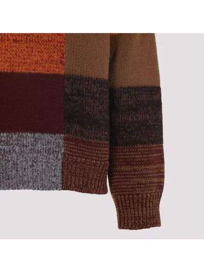 Dries Van Noten Marti Crew Neck Knite With Check Motif Knitwear Multicolor In Multi