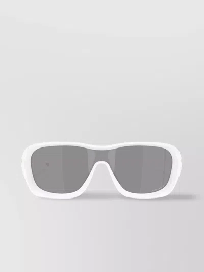 Oakley Full Rim Rectangular Sunglasses In White