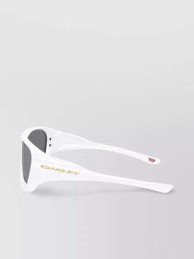 Oakley Full Rim Rectangular Sunglasses In White