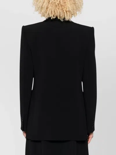 Chloé Structured Double-breasted Jacket With Padded Shoulders In Black