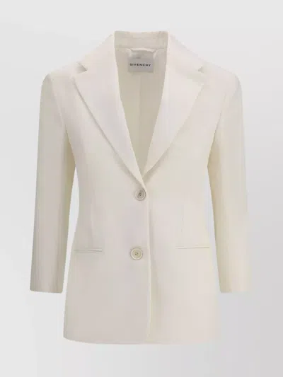 Givenchy Longline Jacket Featuring Front Pockets In White
