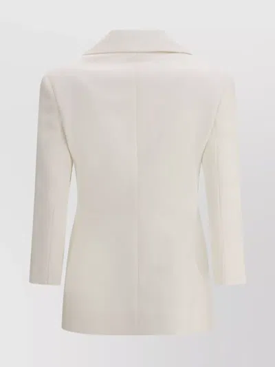 Givenchy Longline Jacket Featuring Front Pockets In White