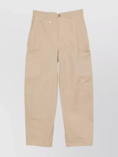 Givenchy High-waisted Wide-leg Trousers With Side Pockets In Pink