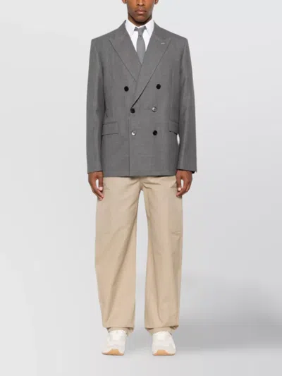 Givenchy High-waisted Wide-leg Trousers With Side Pockets In Pink