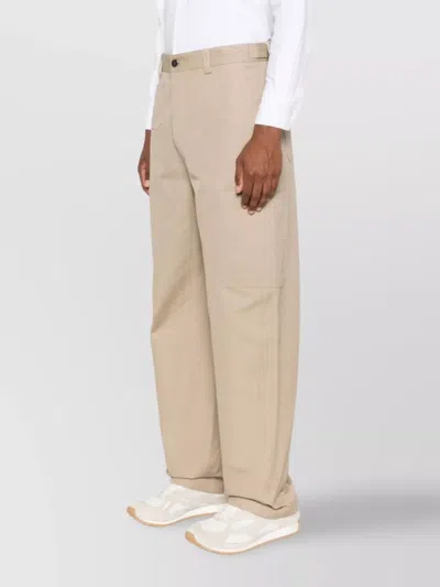 Givenchy High-waisted Wide-leg Trousers With Side Pockets In Pink
