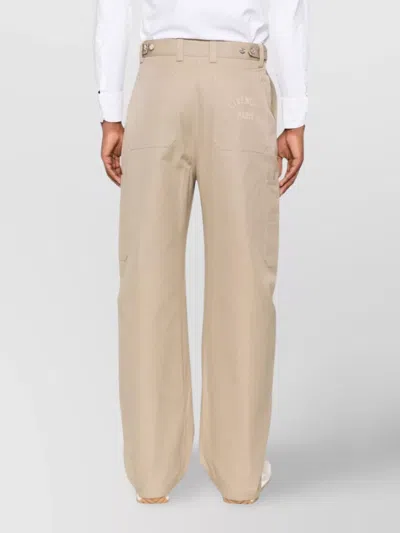 Givenchy High-waisted Wide-leg Trousers With Side Pockets In Pink