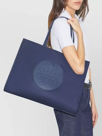 Tory Burch Leather Handle Tote Bag In Blue