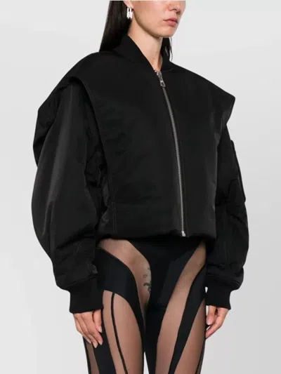 Jean Paul Gaultier Short Zip-up Jacket In Black