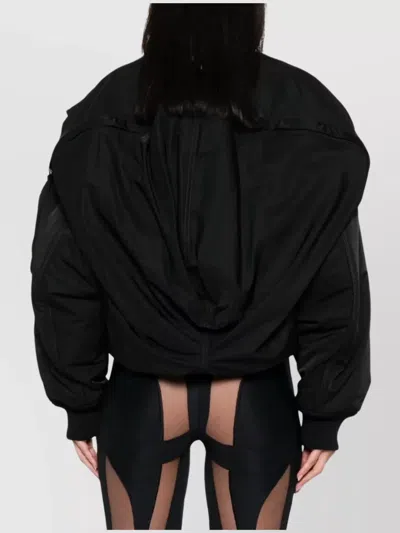 Jean Paul Gaultier Short Zip-up Jacket In Black
