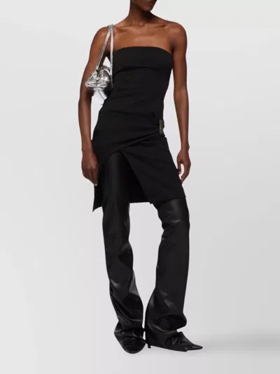 Attico Black Midi Dress In Black