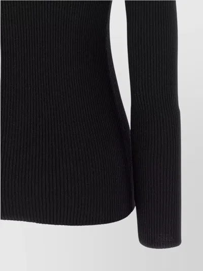 Brunello Cucinelli Knit Sweater Hood Ribbed Texture In Blue