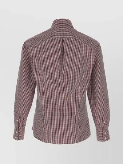 Brunello Cucinelli Checked Pattern Button-down Collar Shirt In Multi