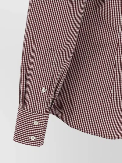 Brunello Cucinelli Checked Pattern Button-down Collar Shirt In Multi