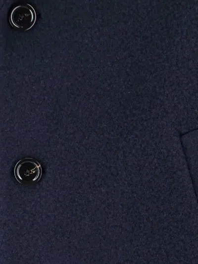 Lardini Classic Tailored Coat With Three-button Closure In Blue