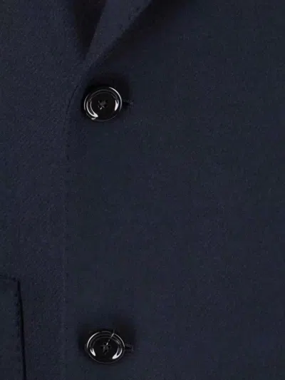Lardini Tailored Jacket With Notch Lapel And Button Detailing In Blue