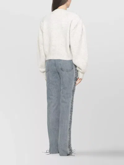 Rotate Birger Christensen Rotate Light Grey Alpaca Blend Cardigan In Gray