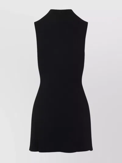 Diesel Mini Wool Dress With Inlay In Black