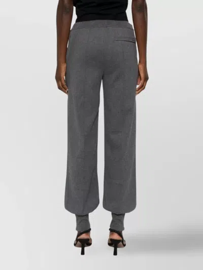 Tom Ford Tapered Leg Trousers With Adjustable Drawstring And Elasticized Cuffs In Gray