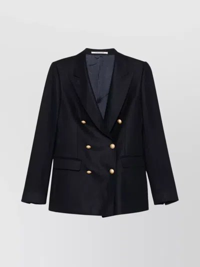 Tagliatore Wool Double-breasted Jacket Gold Buttons In Multi