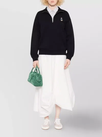 Maison Kitsuné Maison Kitsune' Dressed Fox Cotton Sweatshirt In Black