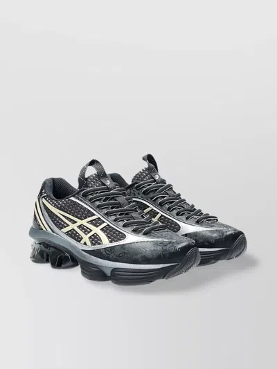 Asics Gel Kinetic Fluent Sneakers With Textured Upper And Sculpted Design In Gray