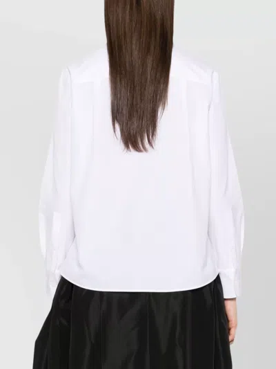 Alexander Mcqueen Cotton Shirt With Oversized Collar In White