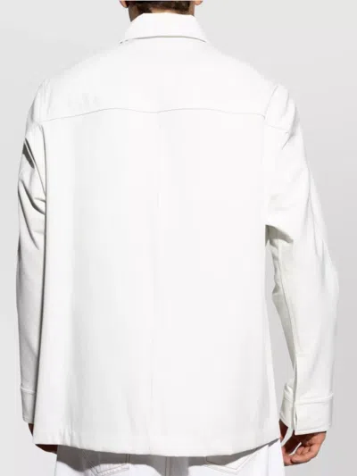 Givenchy Relaxed Fit Jacket With Front Pockets And Long Sleeves In White