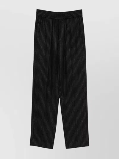 Isabel Marant Embroidered Wool Blend Lisetta Pant In Blue
