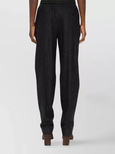 Isabel Marant Embroidered Wool Blend Lisetta Pant In Blue