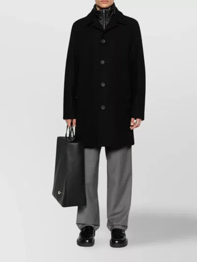 Herno Single-breasted Padded Coat In Black