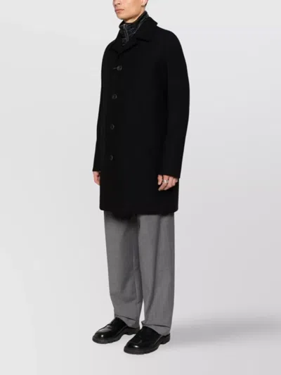 Herno Single-breasted Padded Coat In Black