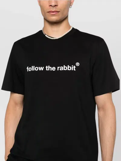 Msgm Follow The Rabbit T-shirt In Black