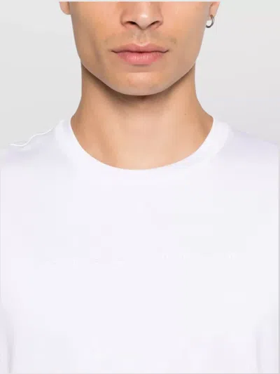 Paul & Shark Crew Neck Short Sleeve Straight Hem In White