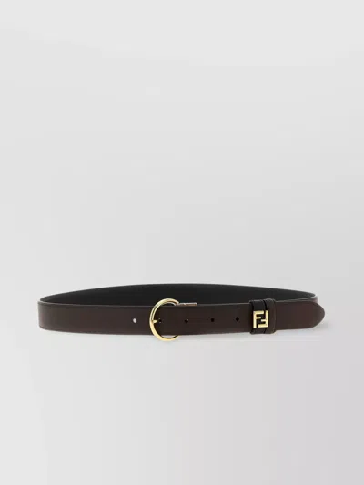 Fendi Adjustable Length Reversible Belt With Gold-tone Buckle