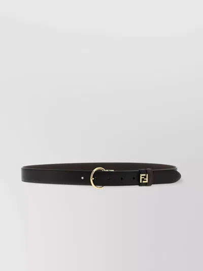 Fendi Adjustable Length Reversible Belt With Gold-tone Buckle