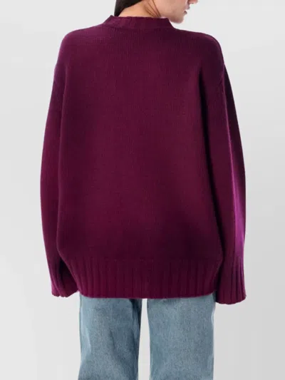 Attico Maglione Oversize In Misto Lana Porpora Donna In Purple