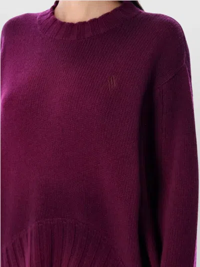 Attico Maglione Oversize In Misto Lana Porpora Donna In Purple