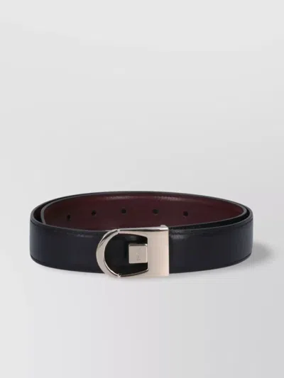 Saint Laurent Adjustable Reversible Belts Metal Buckle In Brown